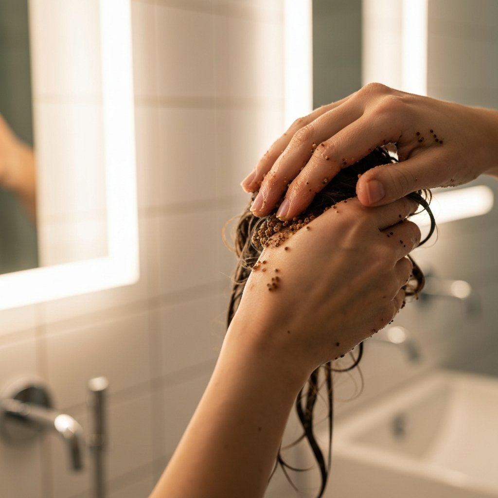 Applying Scalp Scrub