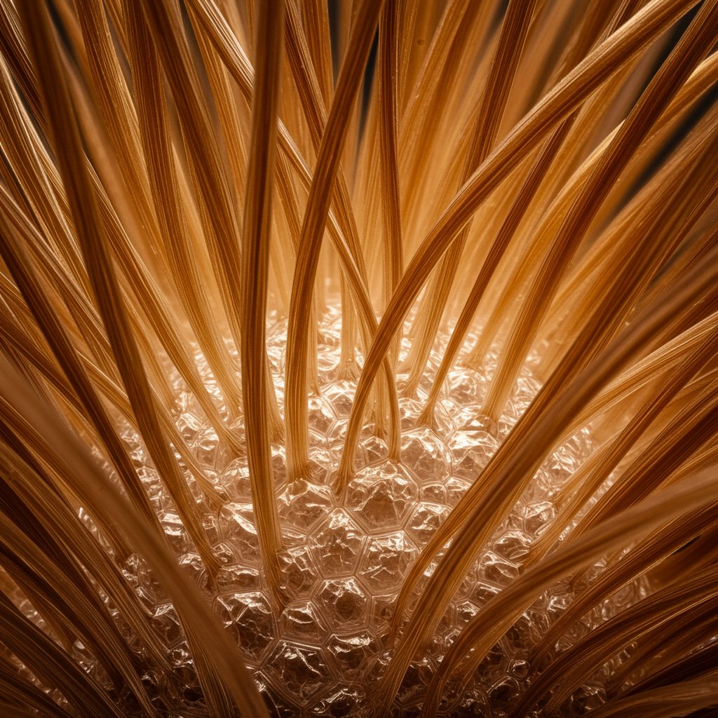Close Up Of Teased Hair Structure