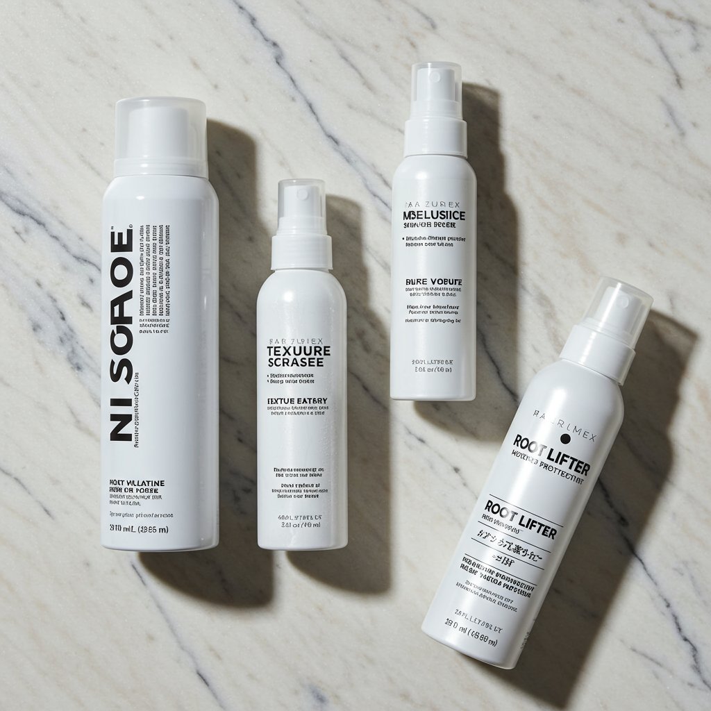 Hair Prep Products Flat Lay