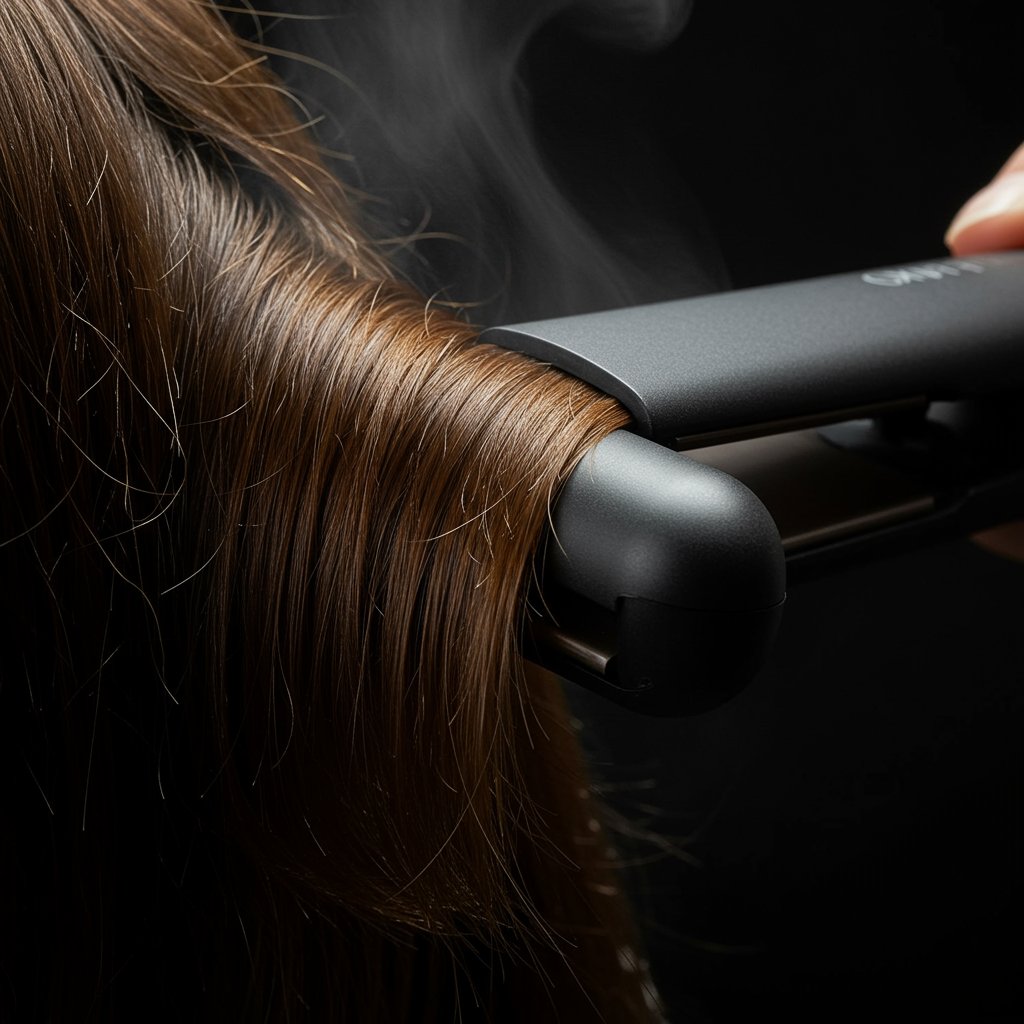 Flat Iron Creating C Curve On Bangs