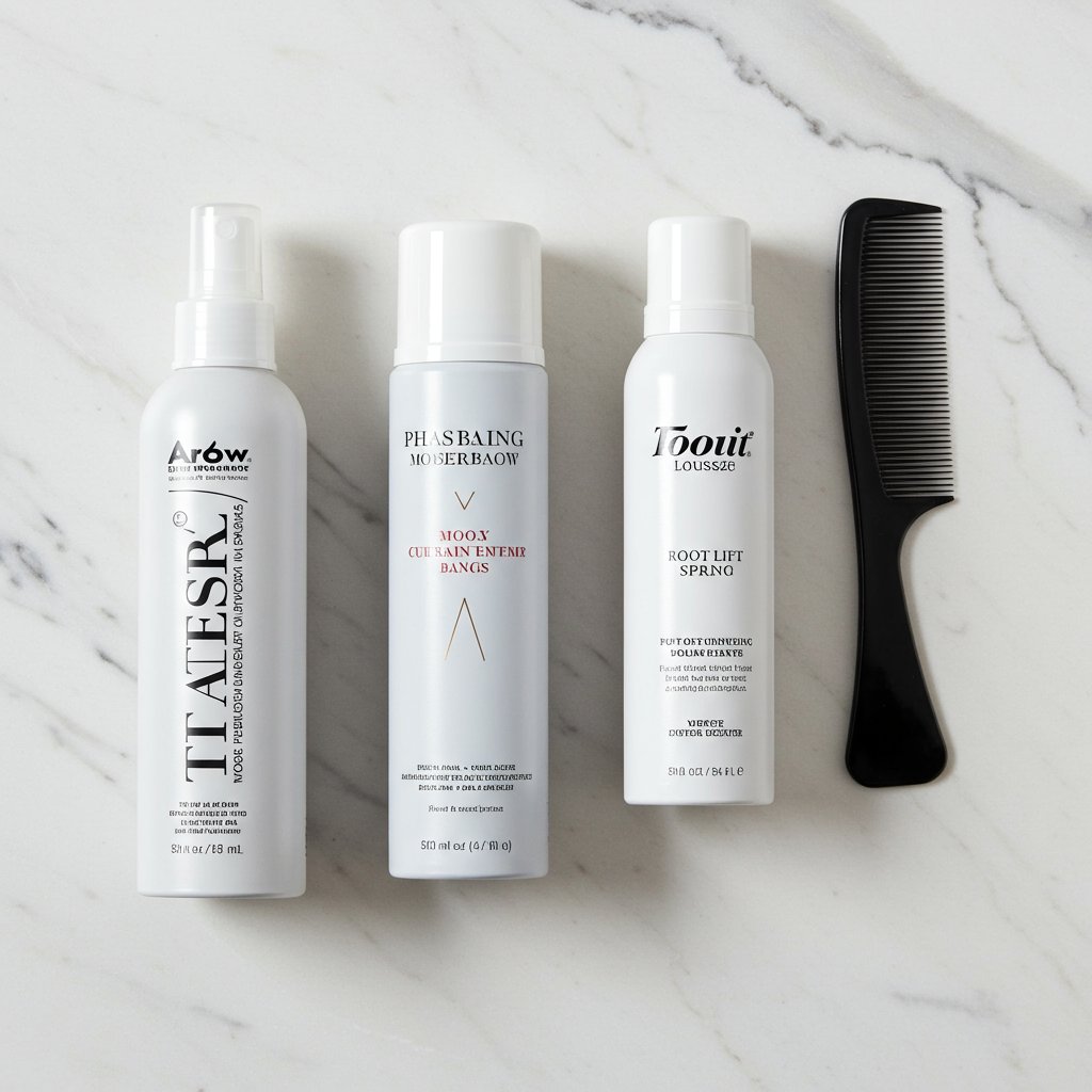 Hair Prep Products Flatlay