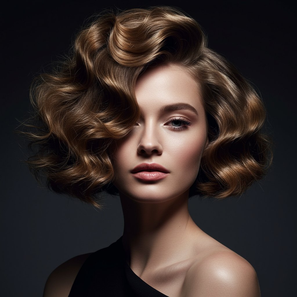 Glamorous-Curls-Butterfly-Cut-Evening