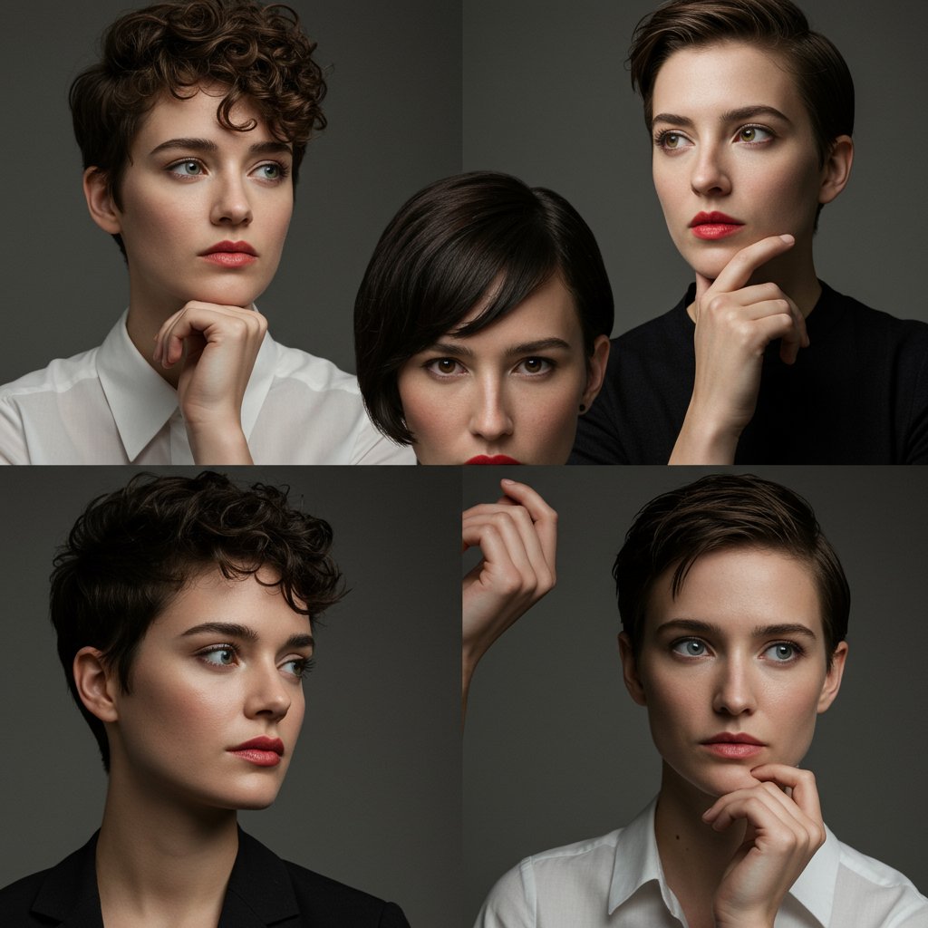 Diverse Women With Short Hair