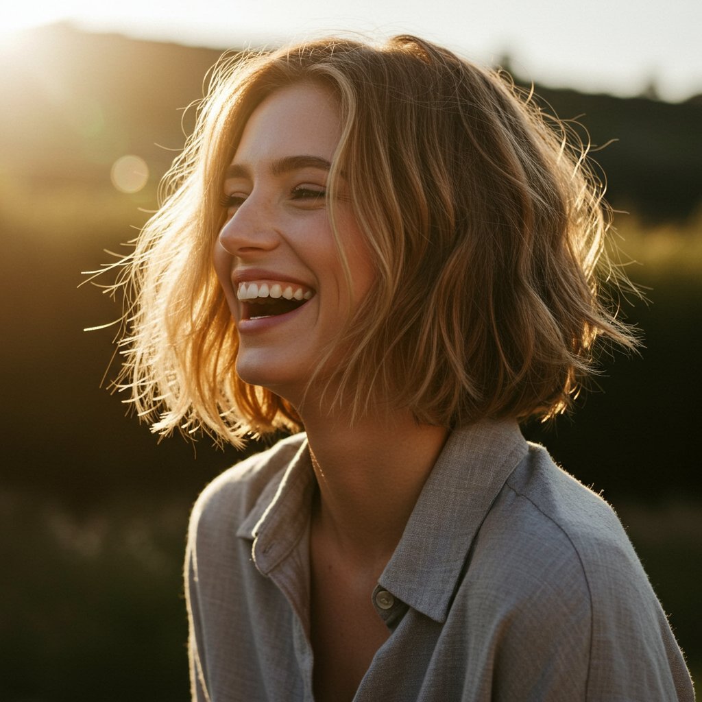 Textured Tousled Short Bob