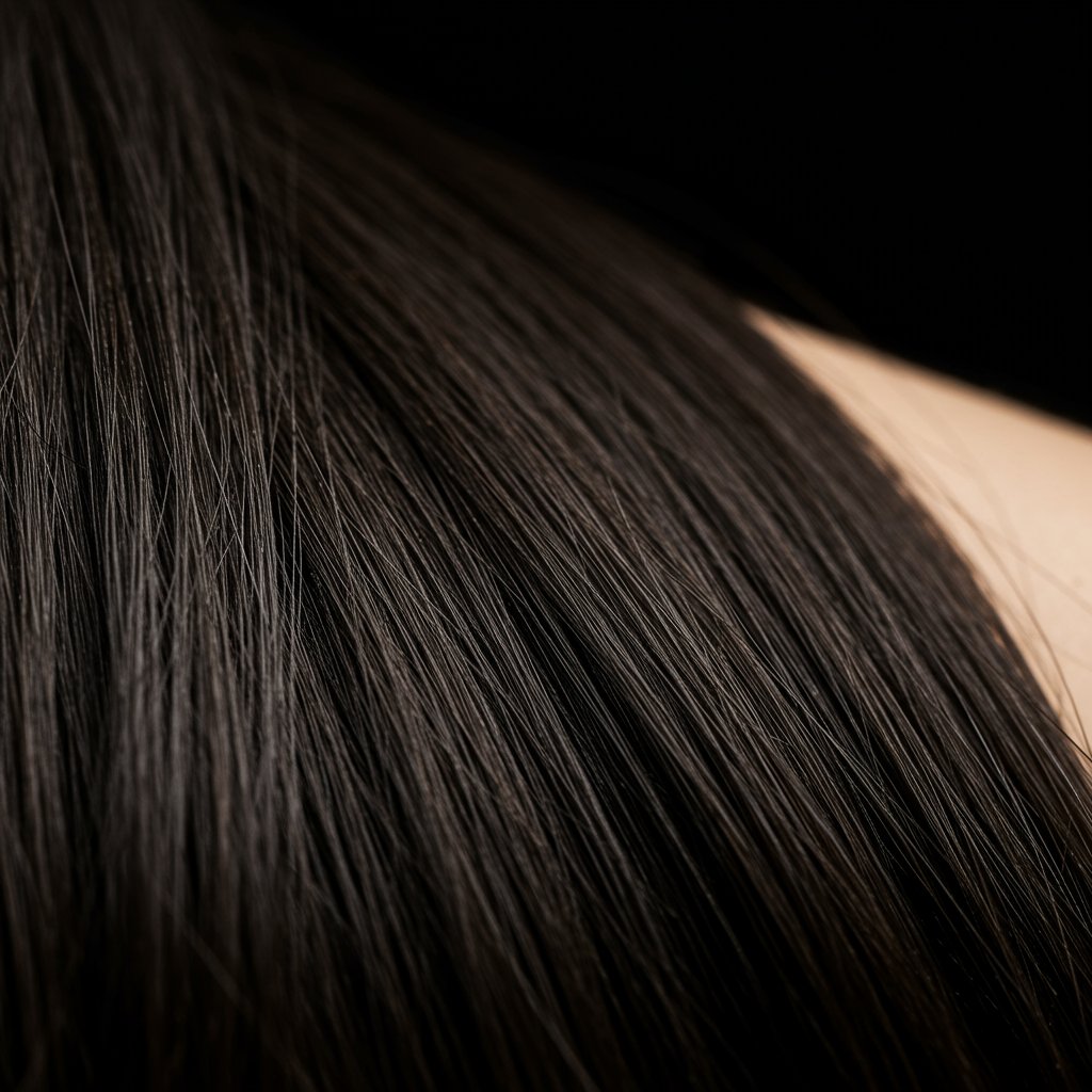 Macro Shot Of Shiny Healthy Hair