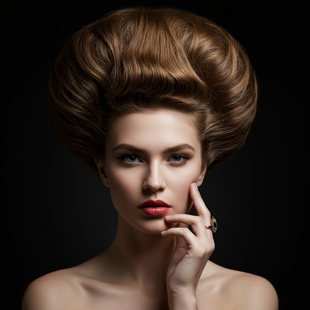 Woman With Stiff Over-Styled Hair