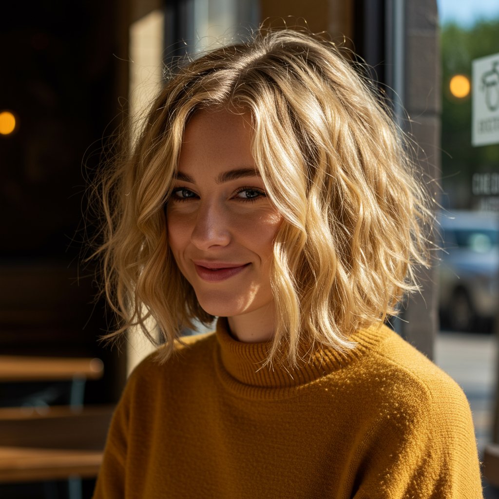 Butterfly Haircut Wavy Hair Type