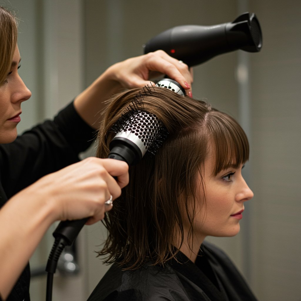 Styling Butterfly Haircut Blowout