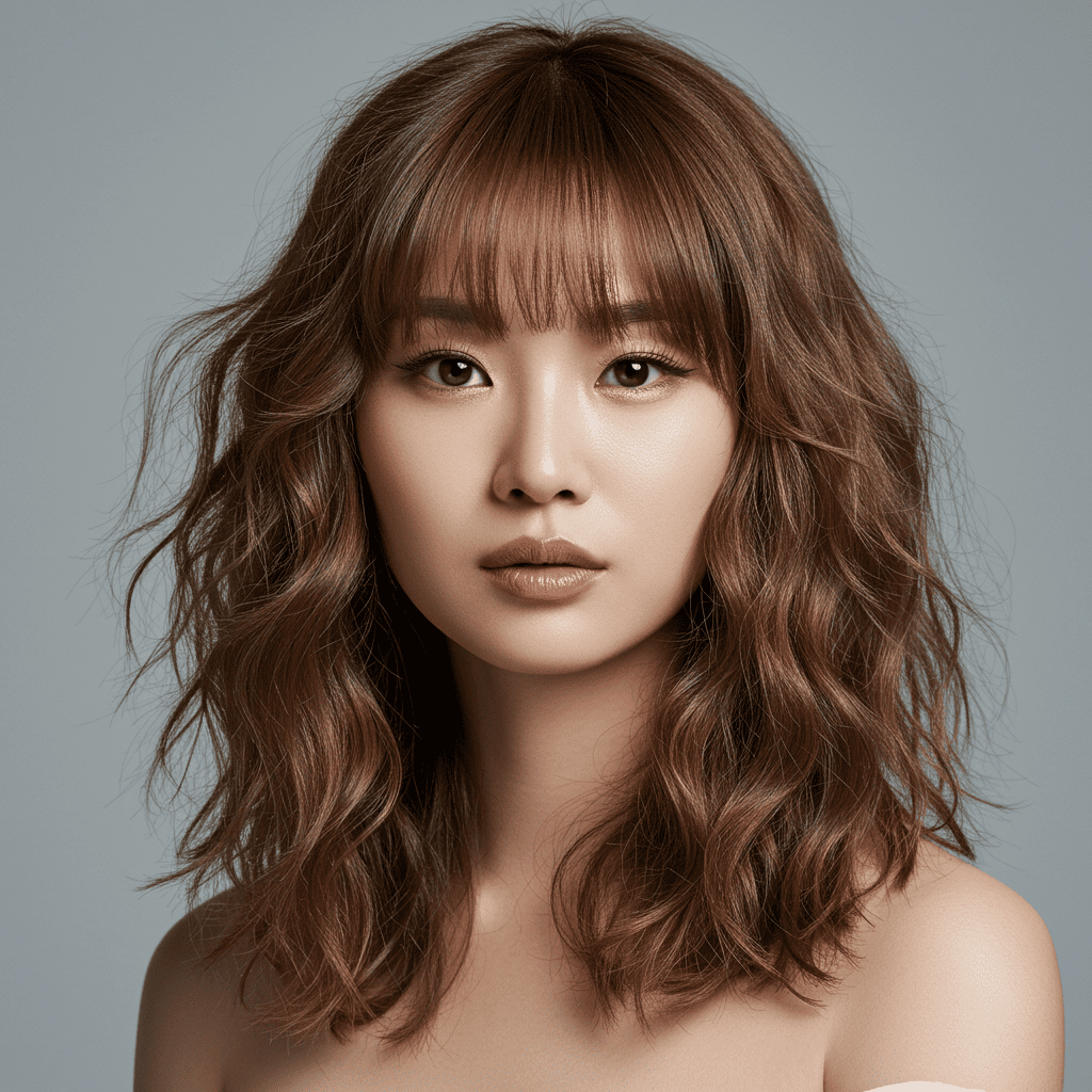 Airy Bangs Perm