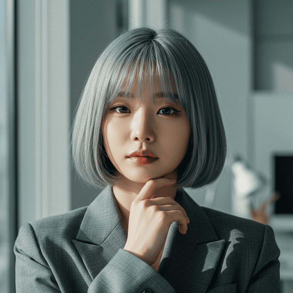 Transparent Bangs Bob