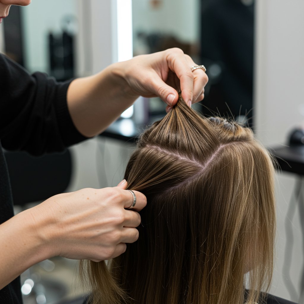 Stylist-Installing-Knotless-Braids