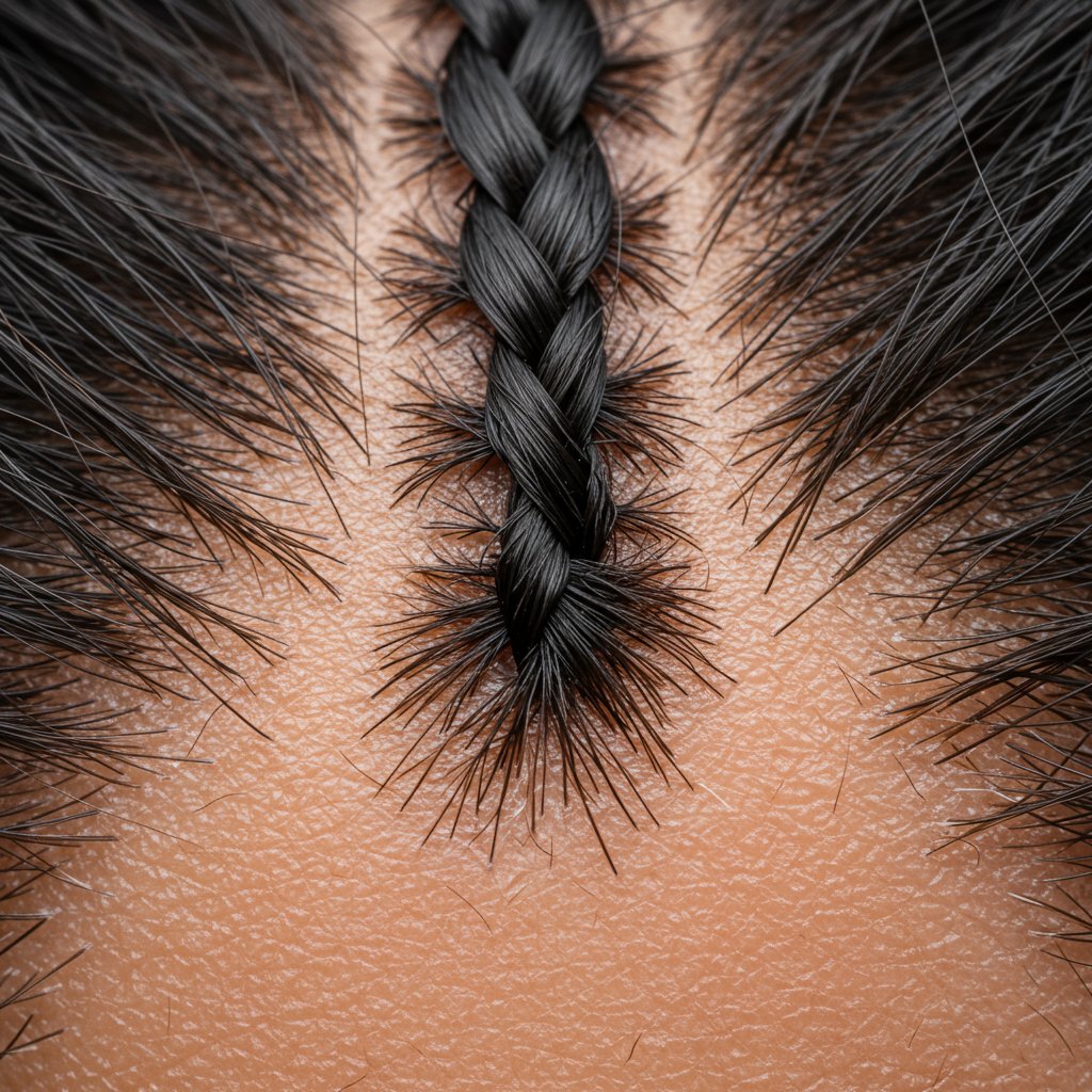 Healthy Scalp With Tension Free Braid