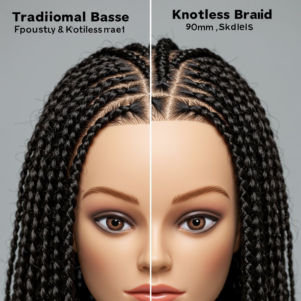 Knotless Vs Traditional Braid Comparison