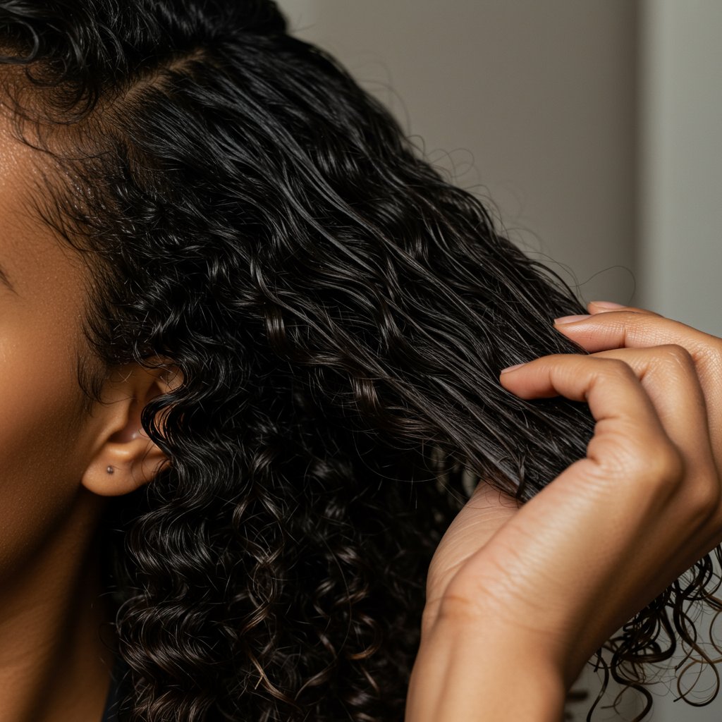 Woman-Deep-Conditioning-Natural-Hair-Before-Braids