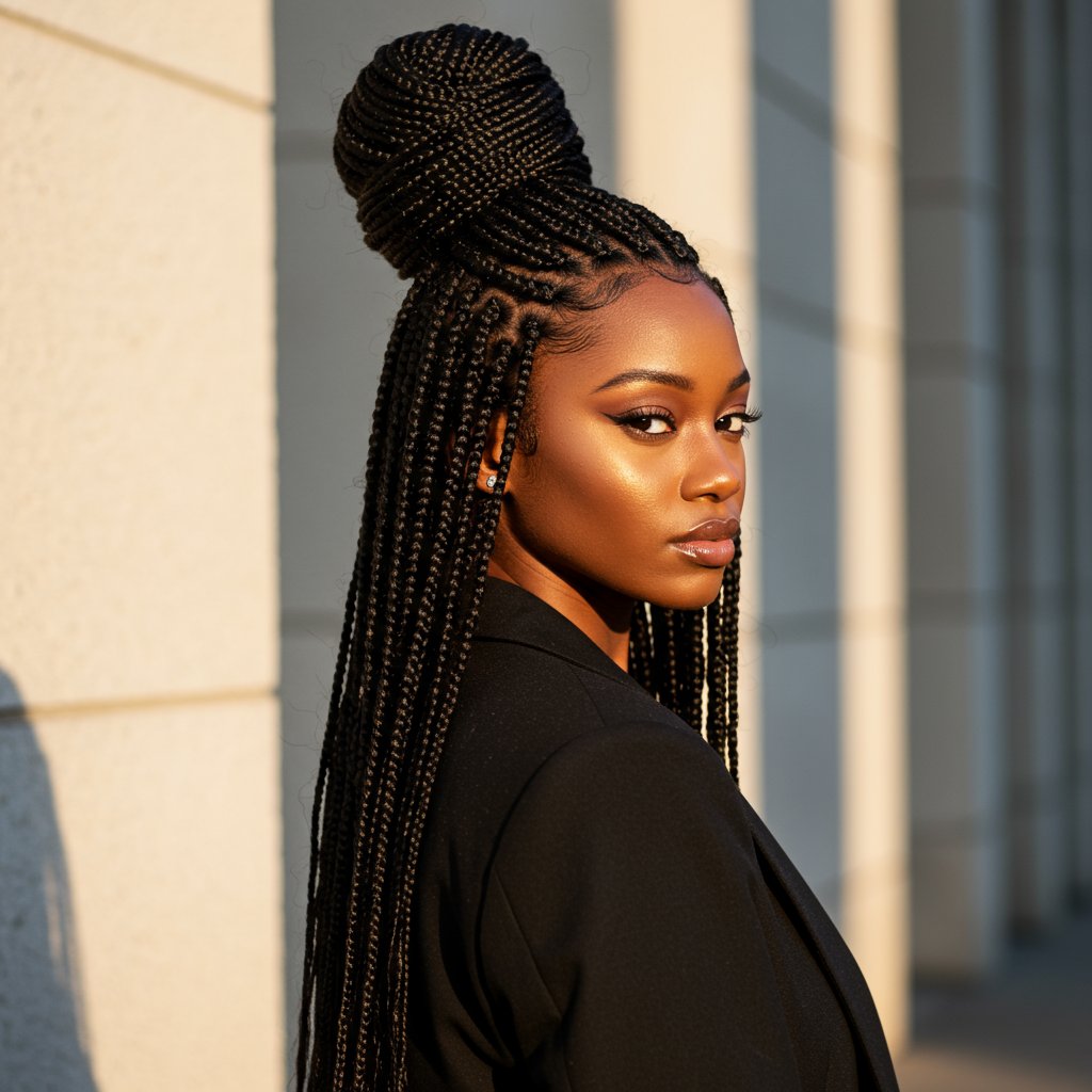Woman With Versatile Braid Updo