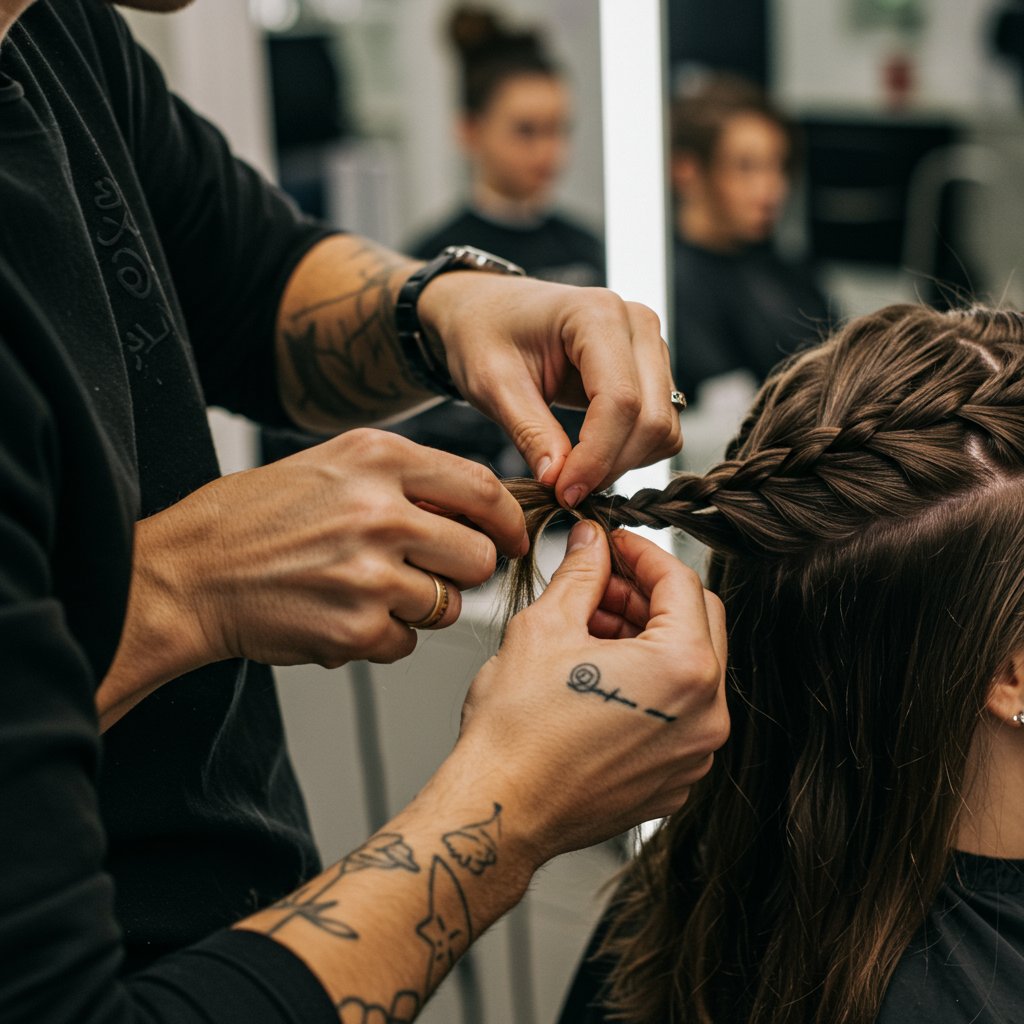 Stylist-Installing-Knotless-Braids-Feed-In-Method