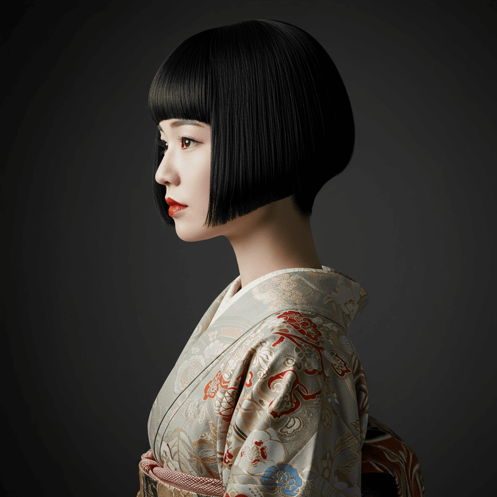 Japanese Hime Cut Long