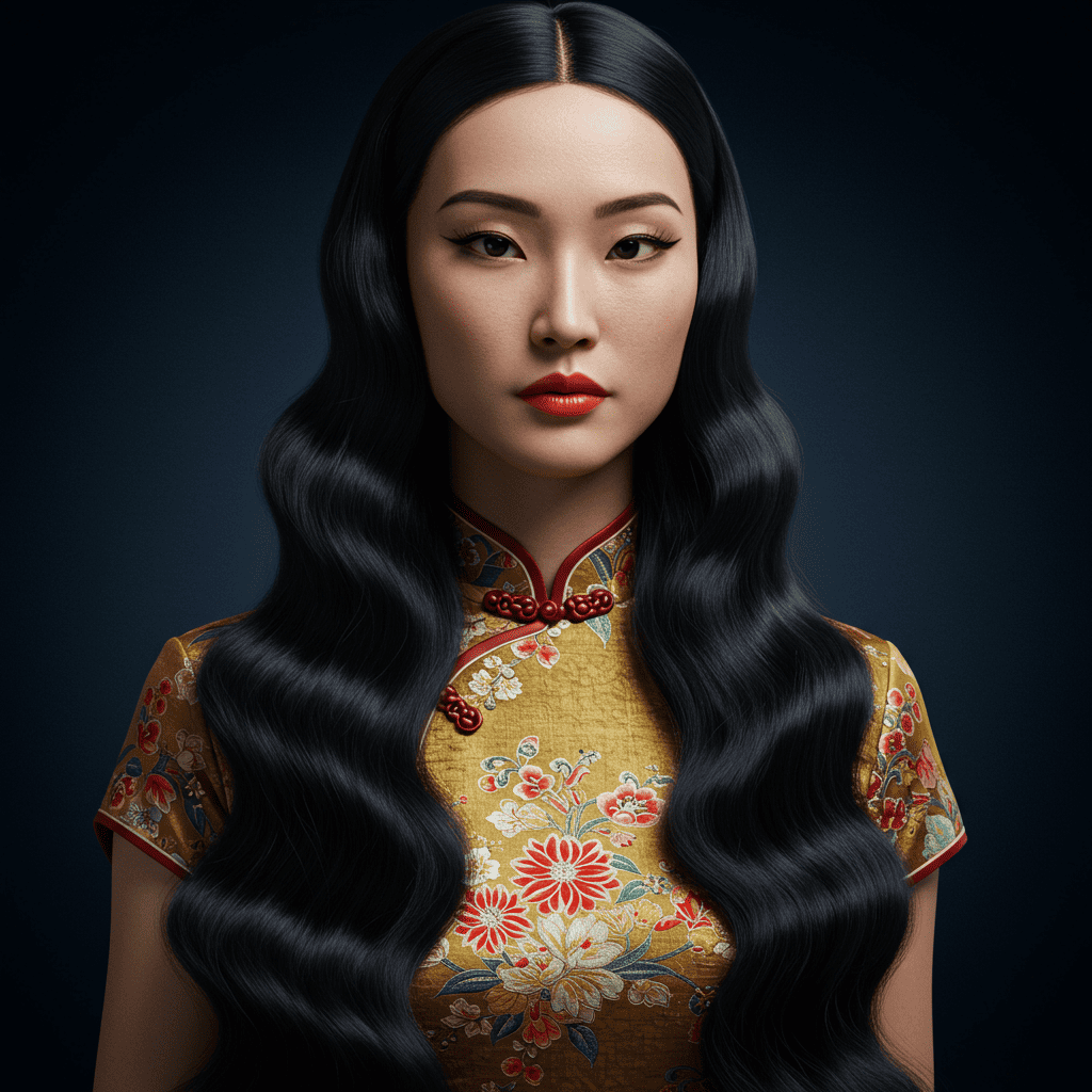 Long Hair Waves Color