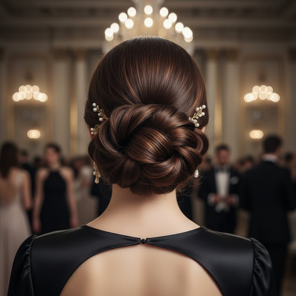 Twisted Low Bun Chignon