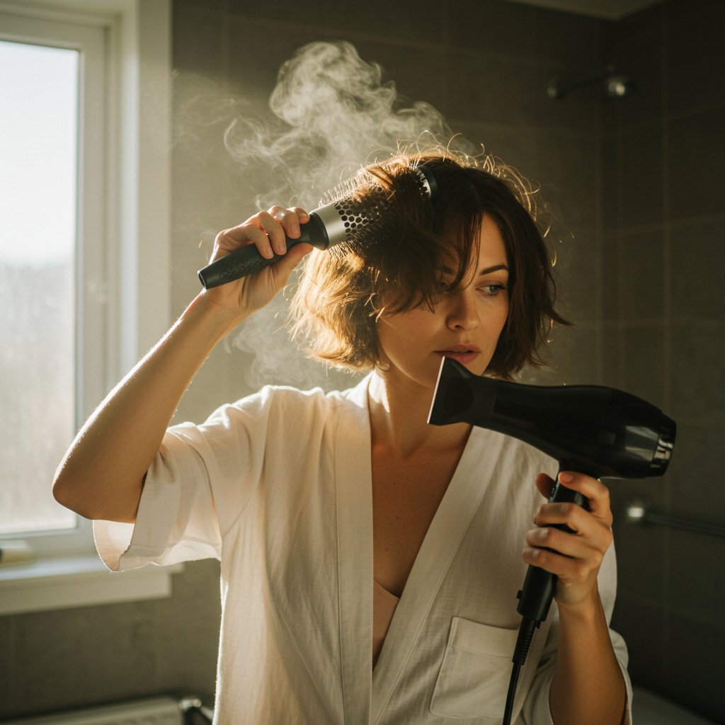 Styling-Butterfly-Cut-With-Round-Brush