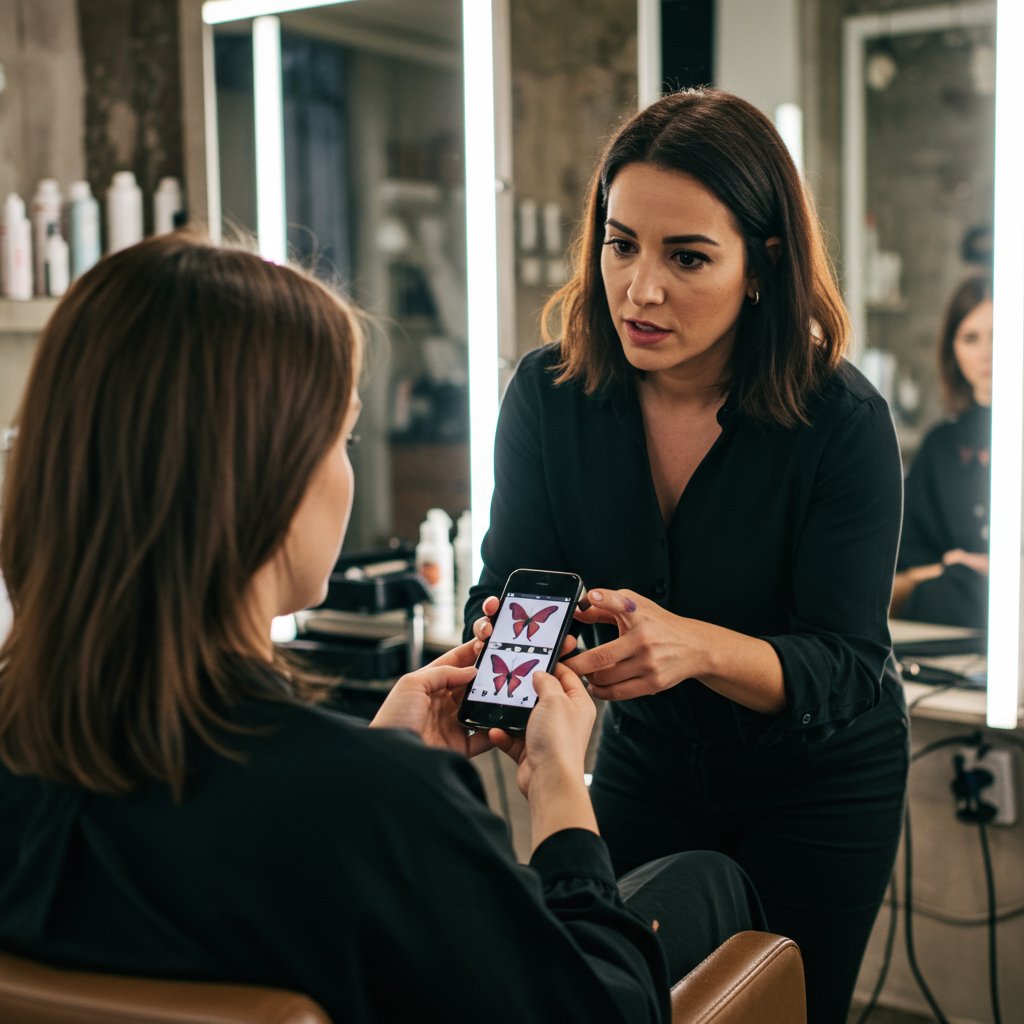 Stylist-Consultation-For-Butterfly-Cut