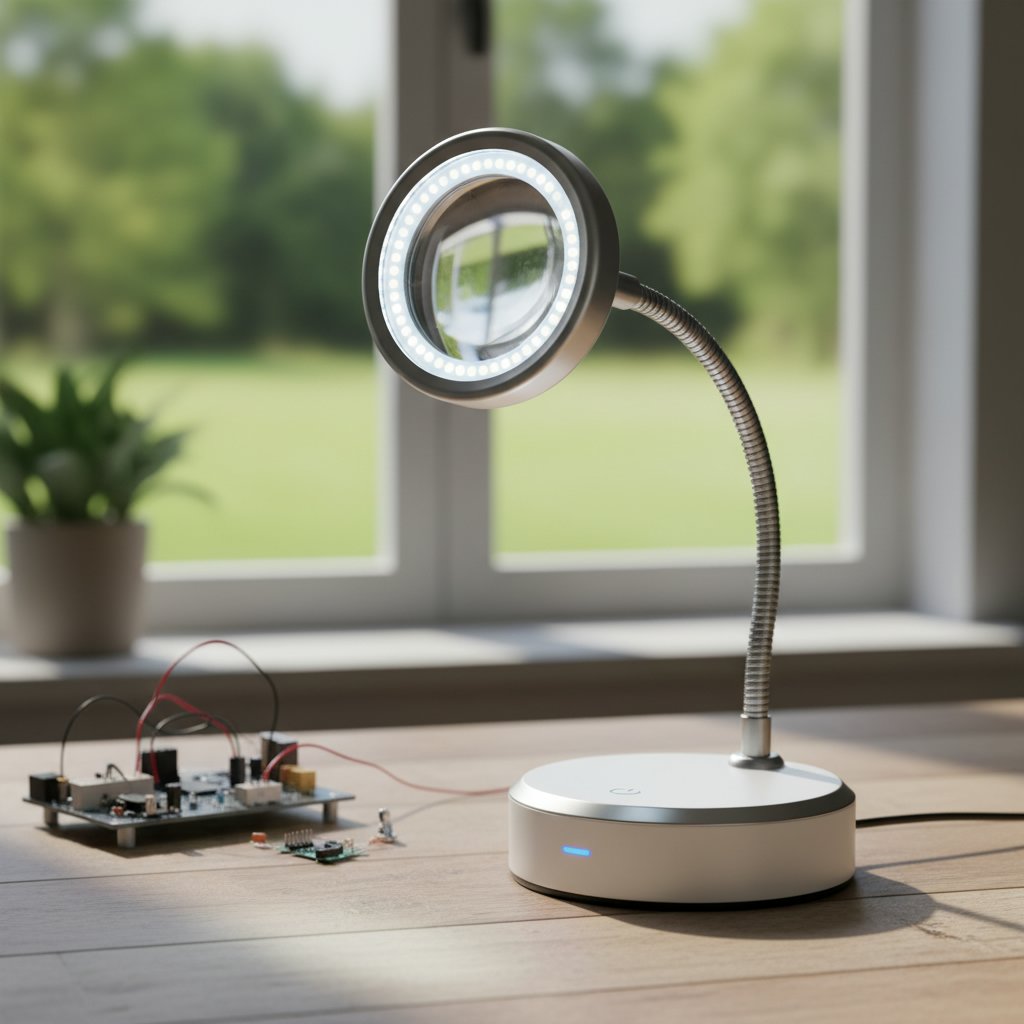 Battery-Operated Magnifying Lamp