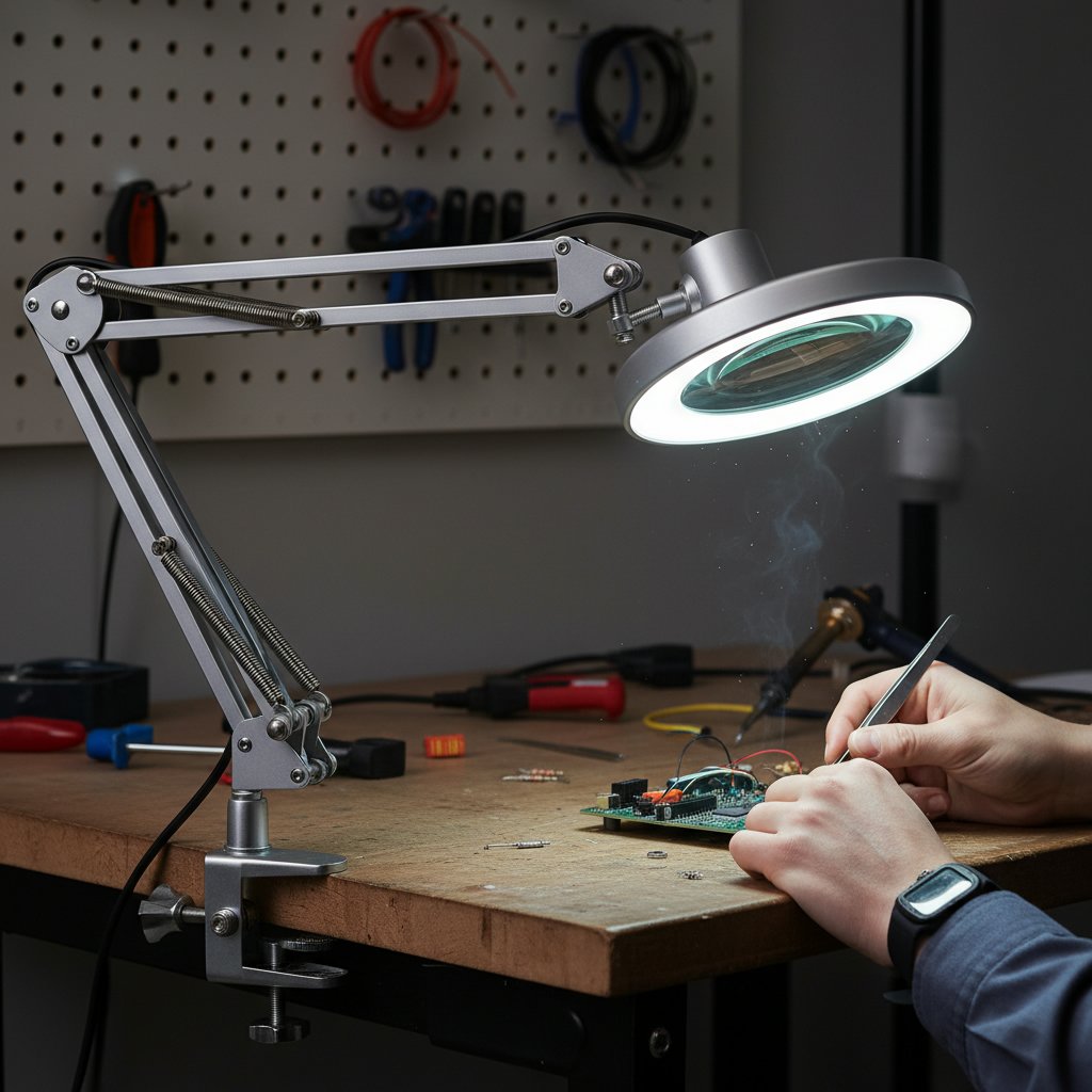 Swing Arm Magnifying Lamp