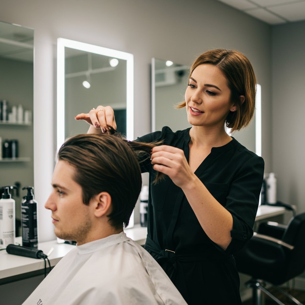 Professional-Stylist-Advising-Male-Client