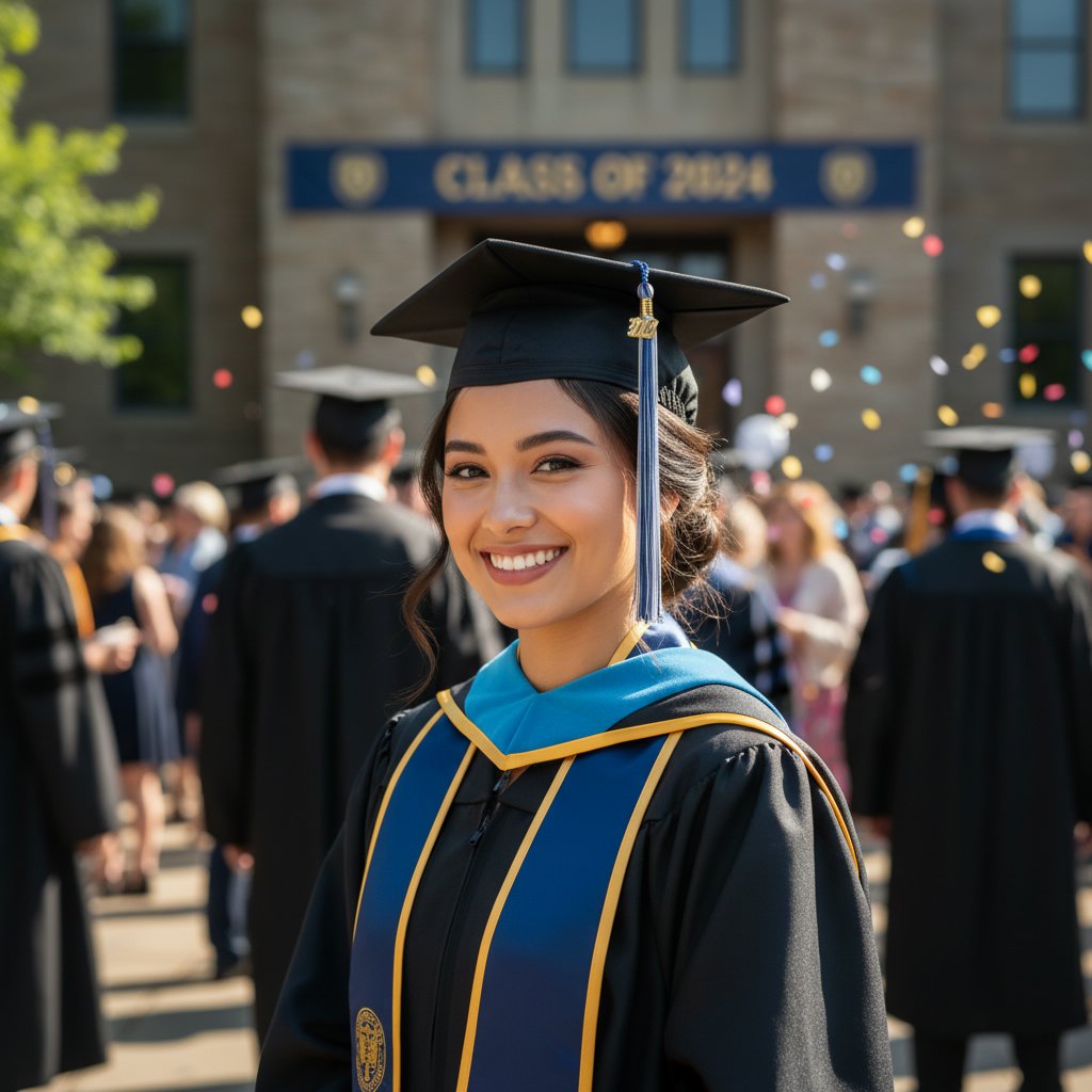 The Graduation Cap-Friendly Updo