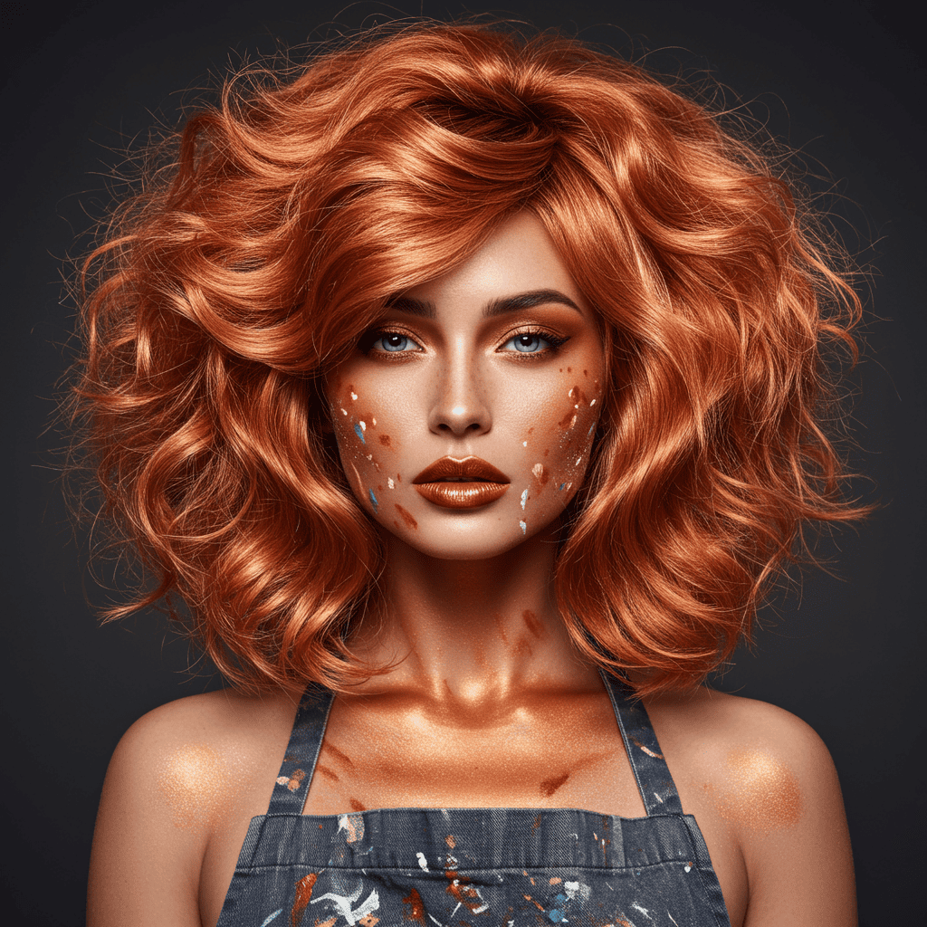 Copper Metallic Mullet Artist