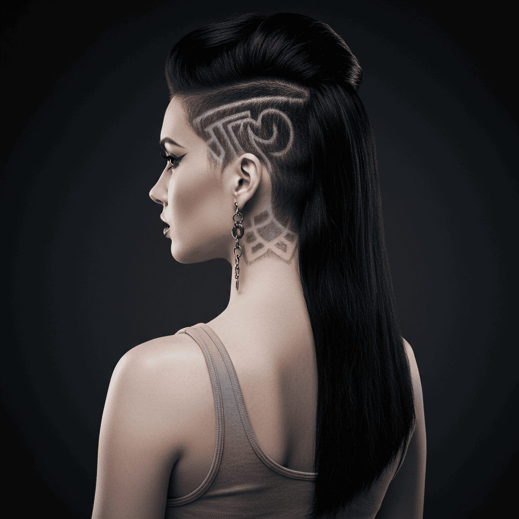Extreme Undercut Mullet Design