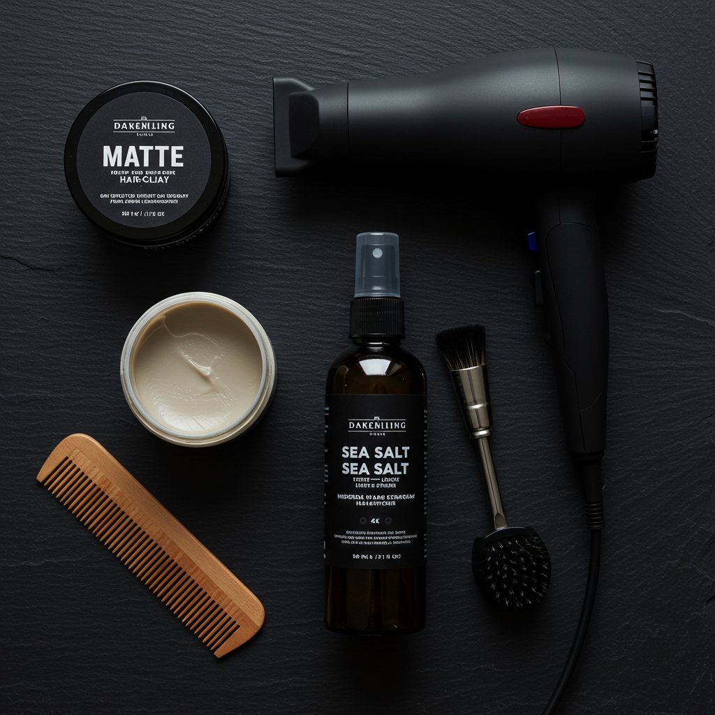 Flat Lay Of Mens Grooming Products
