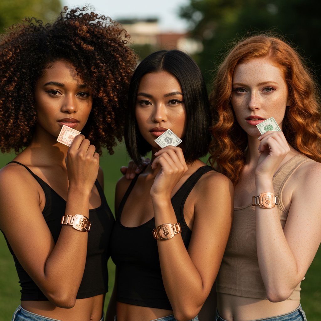 Diverse Women With Money Pieces