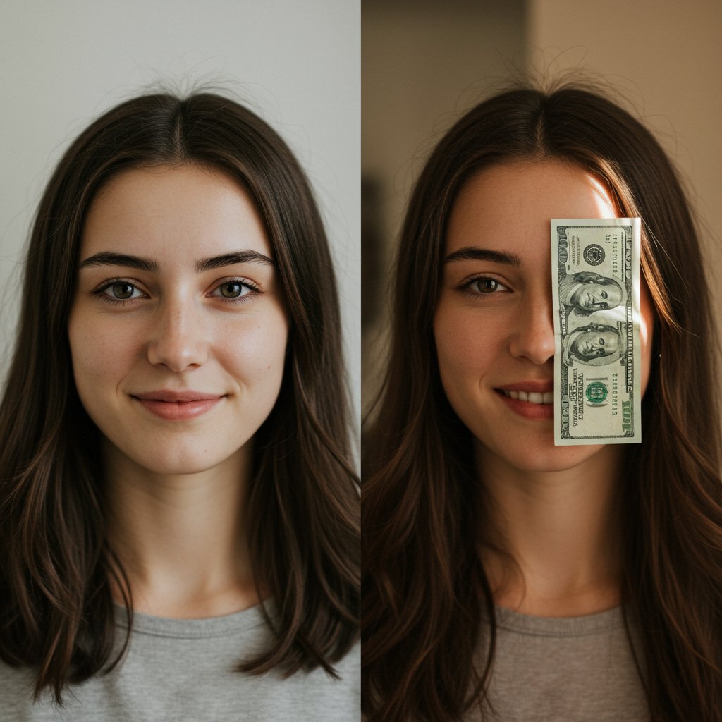 Face Framing Before And After Effect