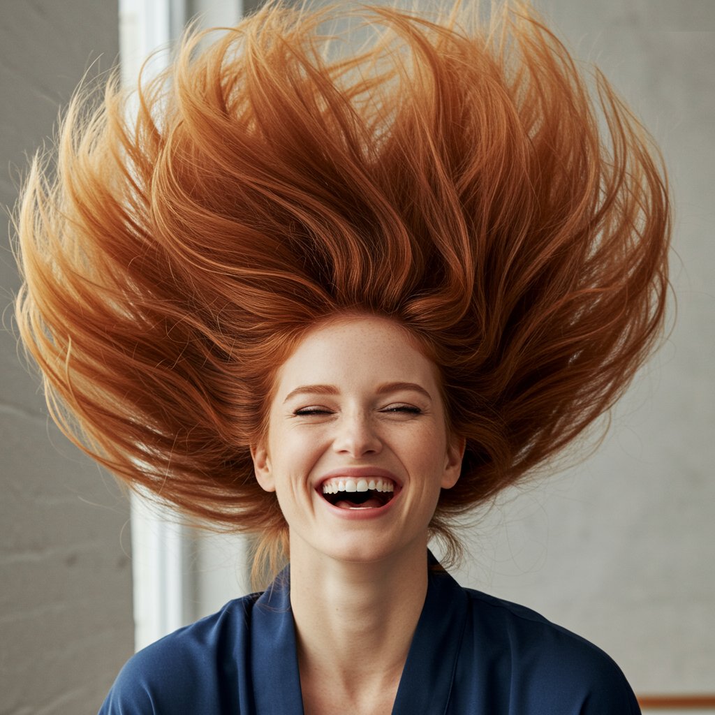 Voluminous Bouncy Hair From Mousse