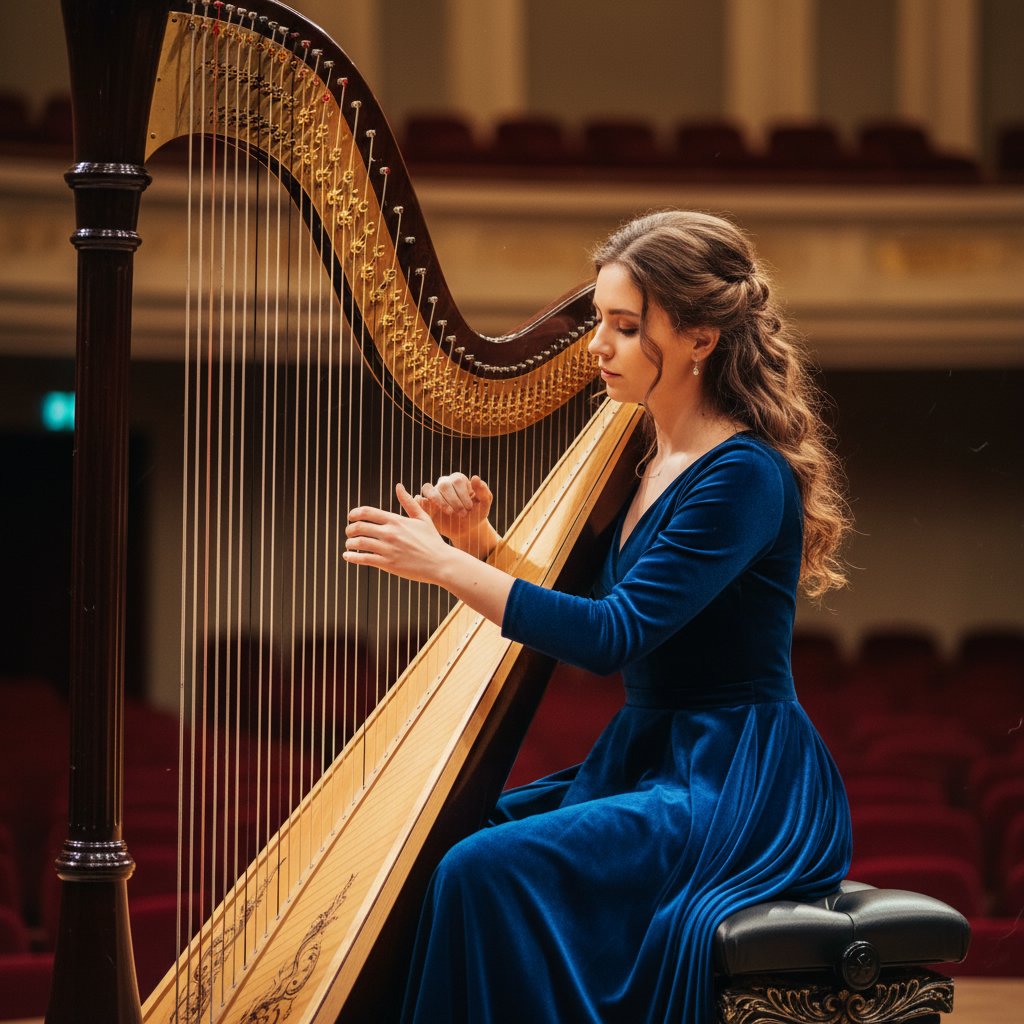 Harpist's Half-Up, Half-Down Harmony