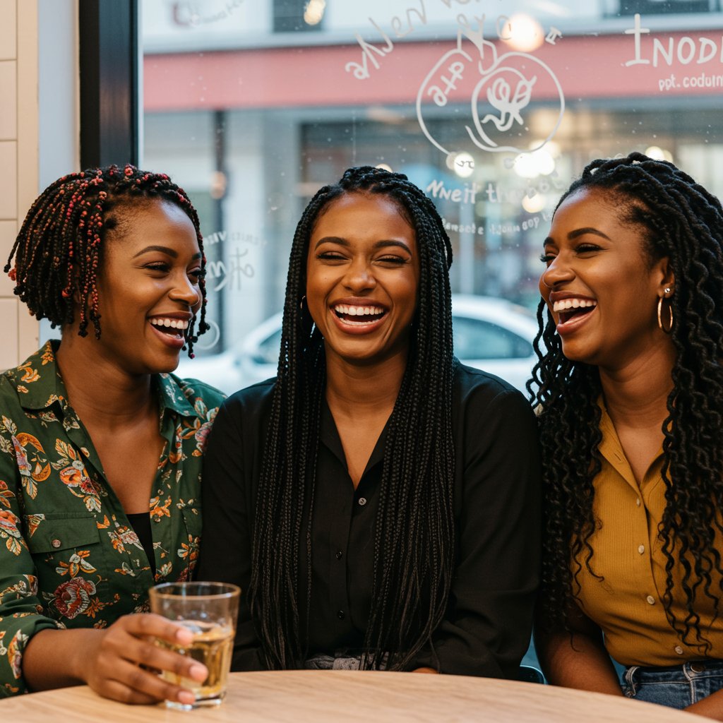 Diverse Women With Knotless Braids