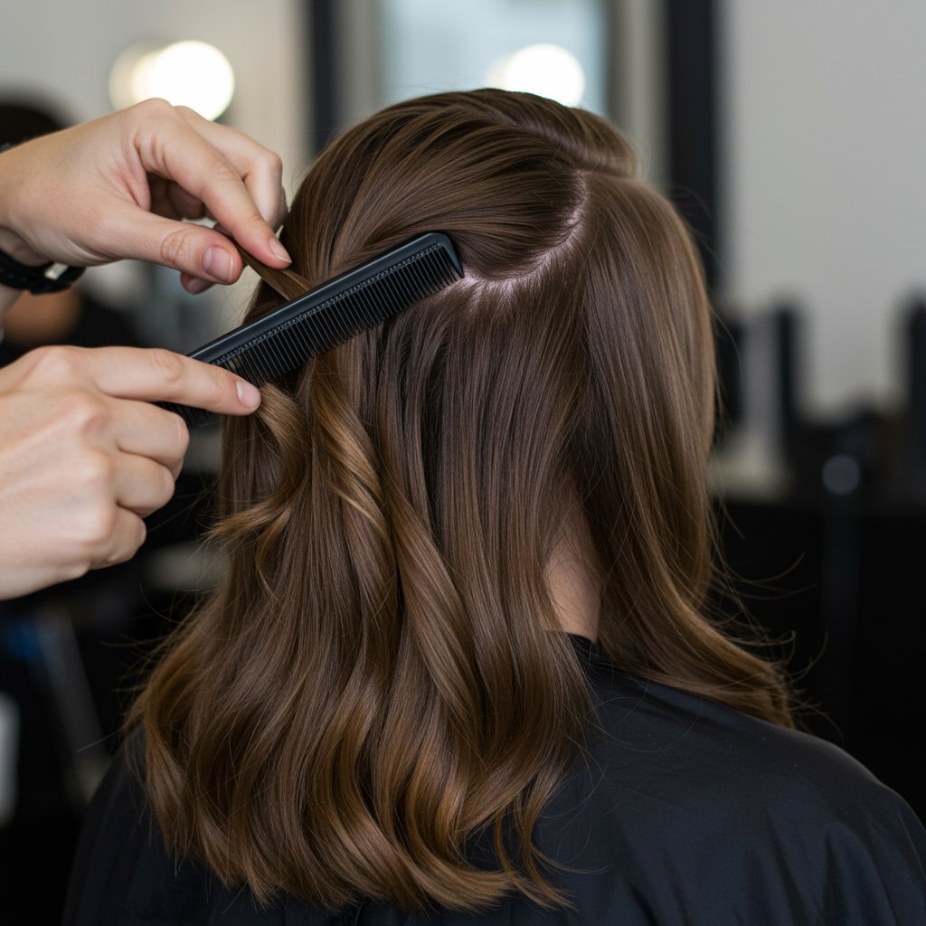 Precise Hair Sectioning With Comb