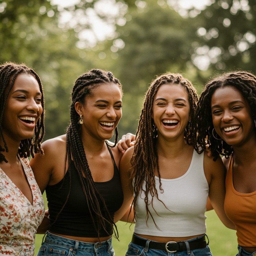 Group-Of-Women-With-Diverse-Braids-Laughing