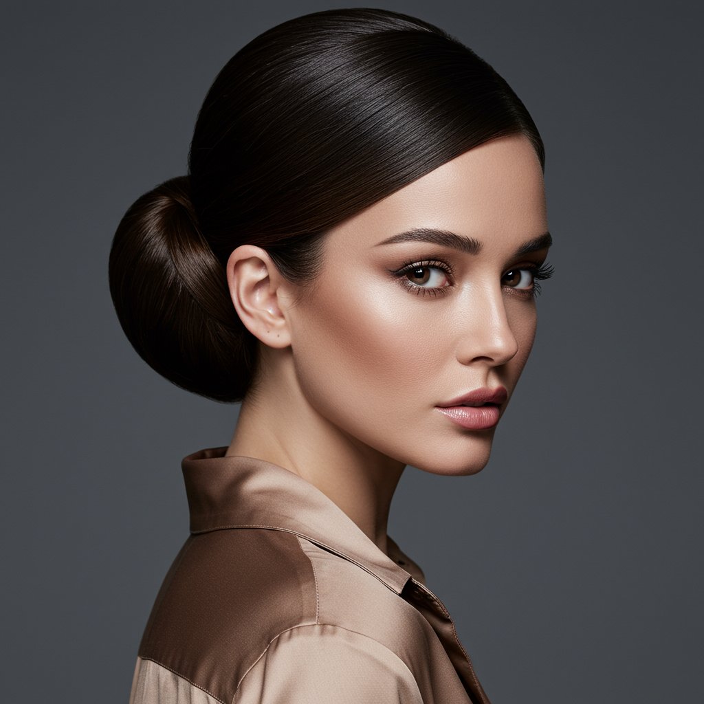 Confident Woman Polished Chignon