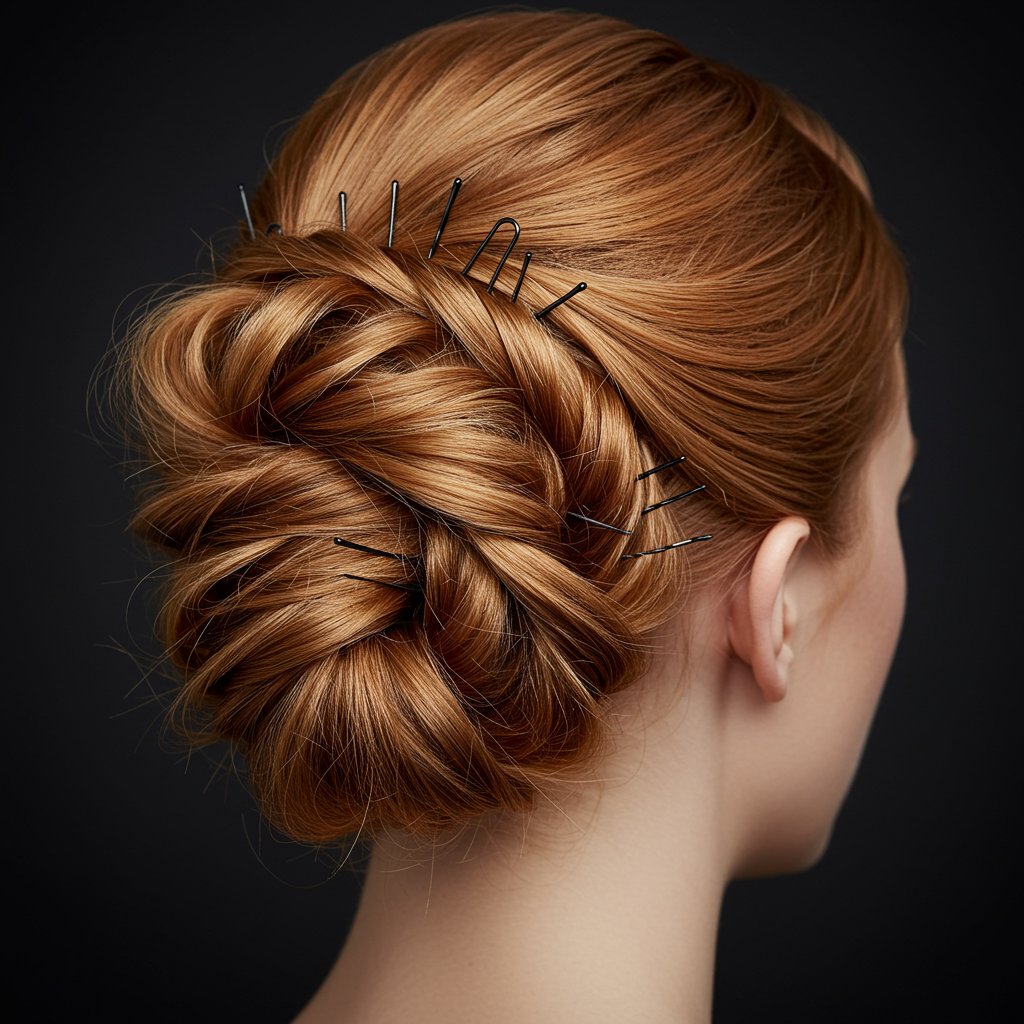 Detailed Shot Classic French Twist