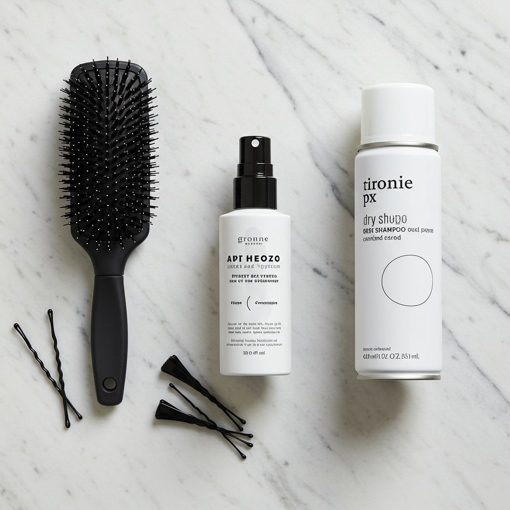 Flat Lay Professional Hair Products
