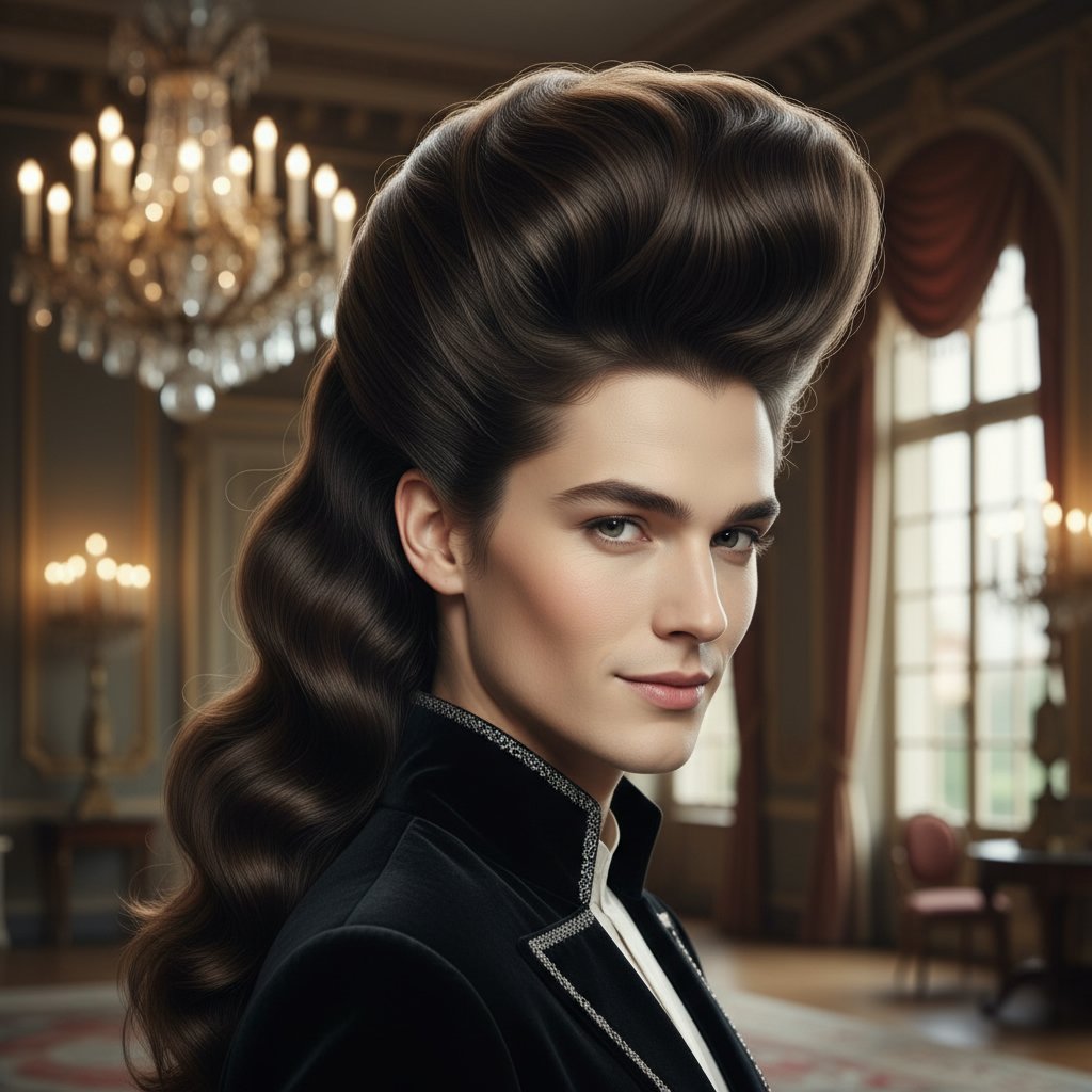 Long Hair Pompadour