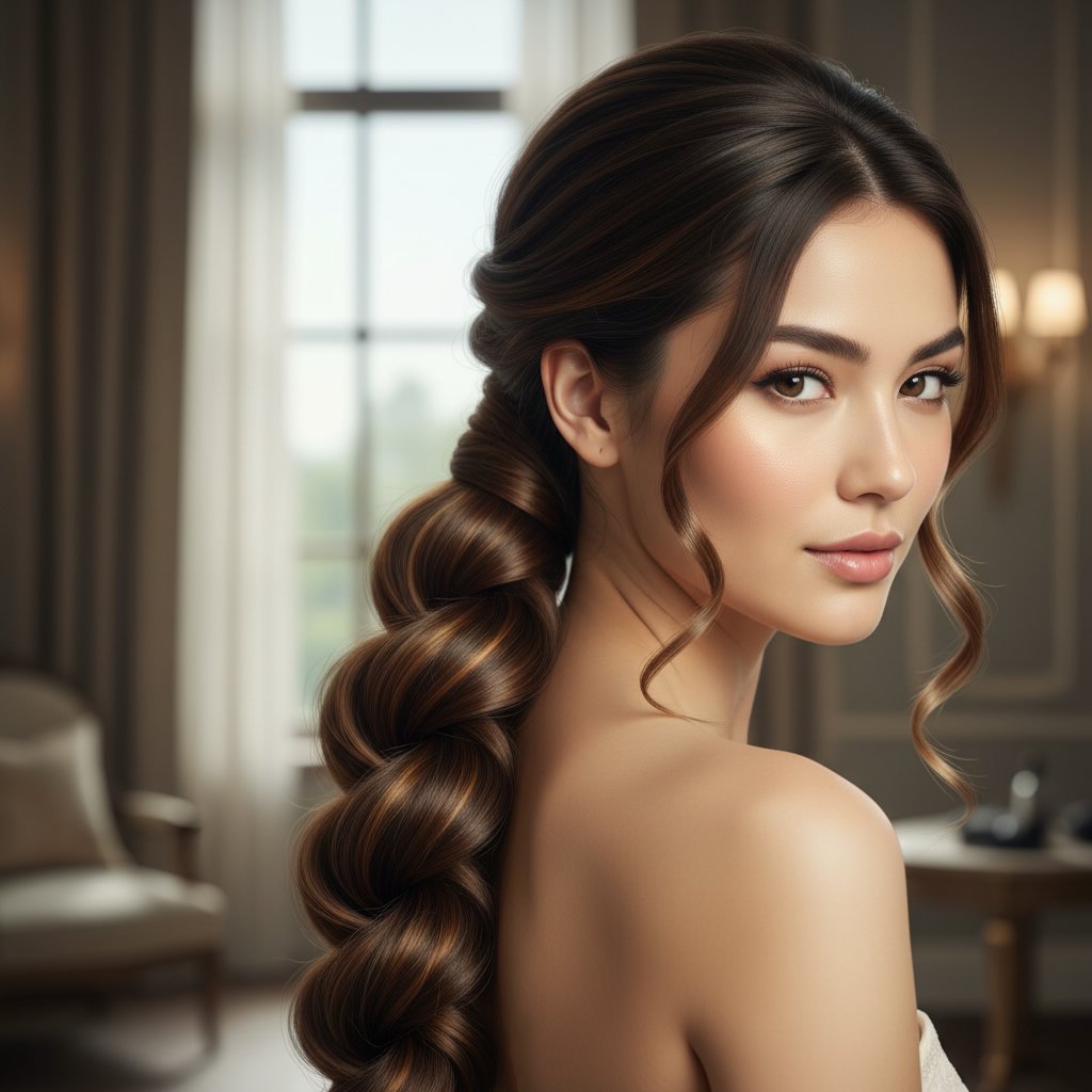 Sophisticated Twisted Ponytail