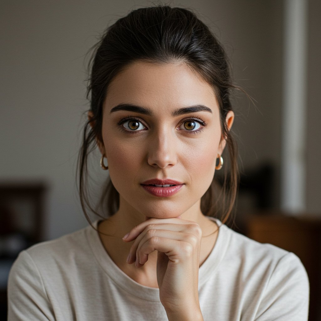 Woman Asking Question Portrait