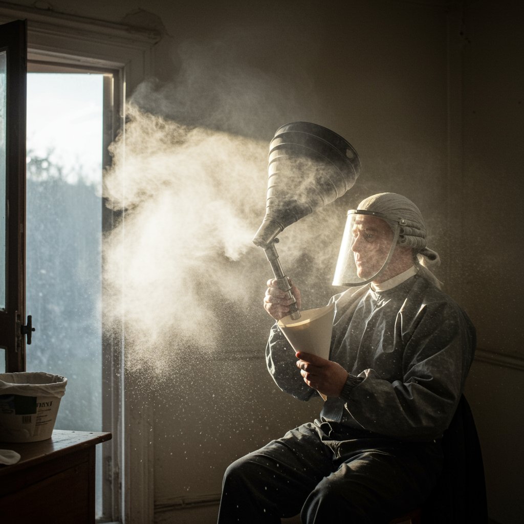 Servant Powdering A Wig With Bellows