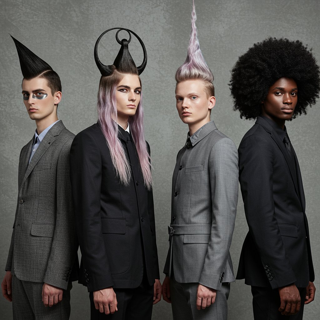 Diverse Group Unique Hairstyles