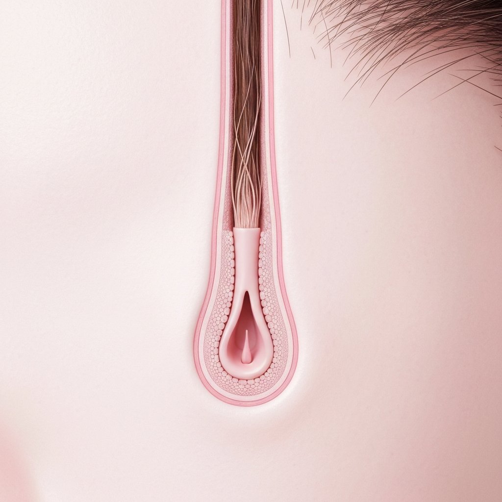 Hair Follicle Anatomy Diagram Style