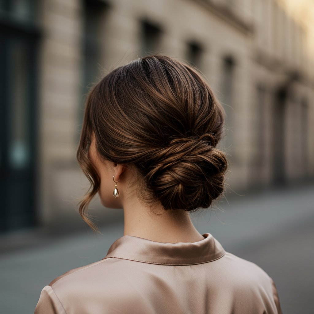 Elegant-Woman-With-Low-Chignon-Updo