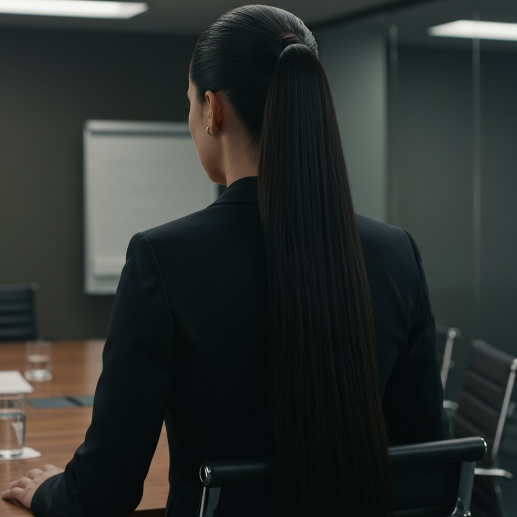 Professional-Woman-With-High-Polished-Ponytail